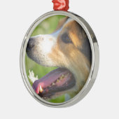 Border-Collie Ornament Aus Metall (Links)