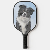 Border Collie Painting - Niedlich Original Hunde A Pickleball Schläger (Vorderseite)