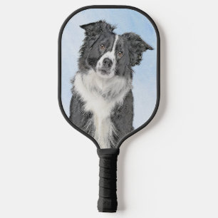Border Collie Painting - Niedlich Original Hunde A Pickleball Schläger
