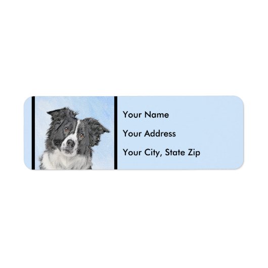 Border Collie Painting - Niedliche Original Dog Ar (Vorne)