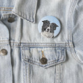 Border Collie Painting - Niedliche Original Dog Ar Button (Beispiel)