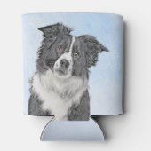 Border Collie Painting - Niedliche Original Dog Ar Dosenkühler (Rückseite)
