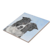 Border Collie Painting - Niedliche Original Dog Ar Fliese (Seite)