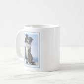 Border Collie Painting - Niedliche Original Dog Ar Kaffeetasse (Vorderseite Links)