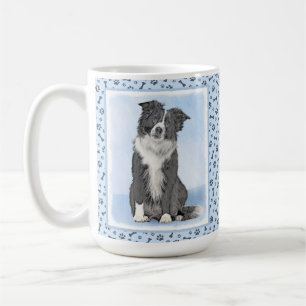 Border Collie Painting - Niedliche Original Dog Ar Kaffeetasse