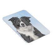 Border Collie Painting - Niedliche Original Dog Ar Magnet (Rechte Seite)