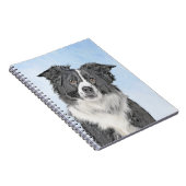 Border Collie Painting - Niedliche Original Dog Ar Notizblock (Rechte Seite)