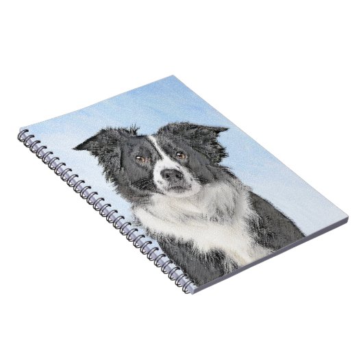 Border Collie Painting - Niedliche Original Dog Ar Notizblock (Rechte Seite)