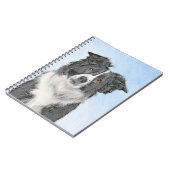 Border Collie Painting - Niedliche Original Dog Ar Notizblock (Linke Seite)
