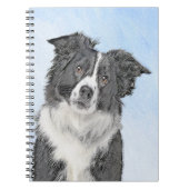 Border Collie Painting - Niedliche Original Dog Ar Notizblock (Vorderseite)