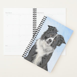 Border Collie Painting - Niedliche Original Dog Ar Planer