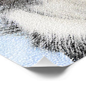 Border Collie Painting - Niedliche Original Dog Ar Poster (Ecke)