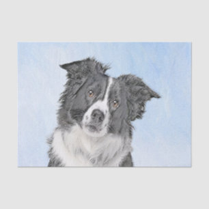 Border Collie Painting - Niedliche Original Dog Ar Seidenpapier