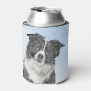 Border Collie Painting - Niedliche Original Hunde  Dosenkühler