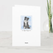 Border Collie Painting - Niedliche Original Hunde Karte (Rückseite)