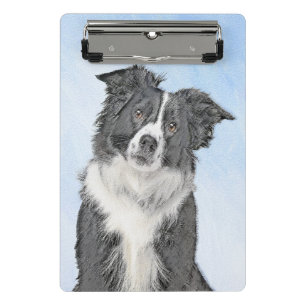 Border Collie Painting - Niedliche Original Hunde  Mini Klemmbrett