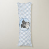 Border Collie Painting - Niedliche Original Hunde Seitenschläferkissen (Vorderseite Vertikal)