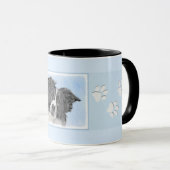 Border Collie Painting - Niedliche Original Hunde  Tasse (VorderseiteRechts)