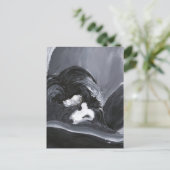Border Collie Painting Postkarte (Stehend Vorderseite)