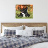 Border Collie Panting Down Leinwanddruck (Insitu (Schlafzimmer))