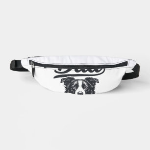 Border Collie Papa Leben ist rau Vintage-Shirt-Des Bauchtasche