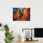 Border Collie Paper Quilling Art Dog Portrait Poster (Heimbüro)