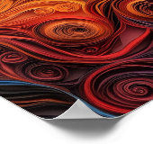 Border Collie Paper Quilling Art Dog Portrait Poster (Ecke)