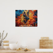 Border Collie Paper Quilling Art Dog Portrait Poster (Küche)