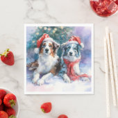 Border Collie-Papiertaschentuch Serviette (Beispiel)