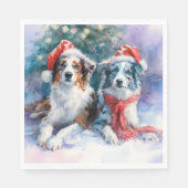 Border Collie-Papiertaschentuch Serviette (Vorderseite)