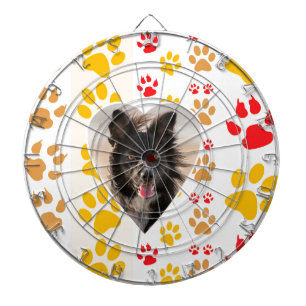 Border Collie Paw Print Liebe Herz Dartscheibe