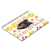 Border Collie Paw Print Liebe Herz Notizblock (Linke Seite)