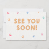 Border Collie Pawty Doppy Welpe Birthday Blue Foto Einladung (Rückseite)