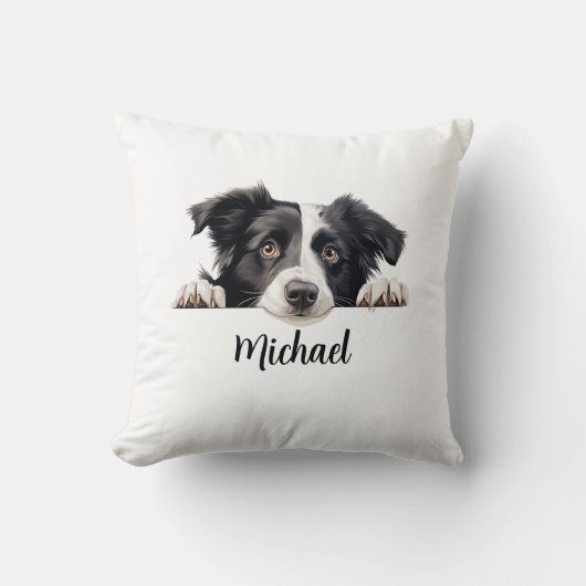 Border Collie Peeking Dogs Sublimation Bundle Kissen (Vorderseite)