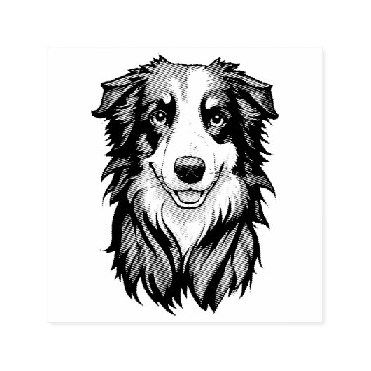 Border Collie Permastempel (Design)