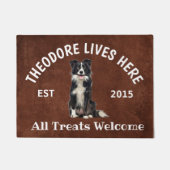 Border Collie Personalisiert Dog Lover Doormat Fußmatte (Vorderseite)