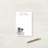 Border Collie Personalisiert Dog Lover Niedlich Pu Post-it Klebezettel (Auf Schreibtisch)