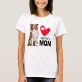 Border Collie Personalisiert Mama T - Shirt (Vorderseite)