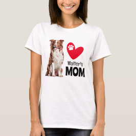 Border Collie Personalisiert Mama T - Shirt