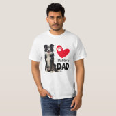 Border Collie Personalisierter Vater T-Shirt (Vorne ganz)