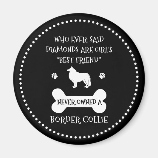 Border Collie Pet Dog Bester Freund Magnet (Vorne)