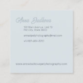 Border Collie Pet Fotografy Square Business Card Quadratische Visitenkarte (Rückseite)