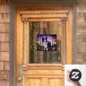 Border Collie Pet Hunde Imitate aus festem Glas Fensteraufkleber (Haustür)