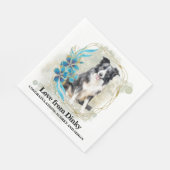 Border Collie Pet Wedkins mit Hunden Foto Serviette (Ecke)