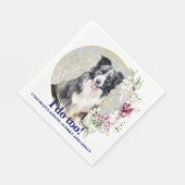 Border Collie Pet Wedkins mit Hunden Foto Serviette (Ecke)