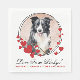 Border Collie Pet Wedkins mit Hunden Foto Serviette