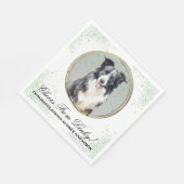 Border Collie Pet Wedkins mit Hunden Foto Serviette (Ecke)