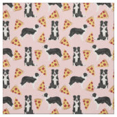 Border Collie Pizza Stoff (Muster)