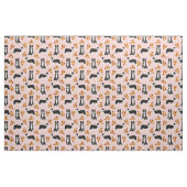 Border Collie Pizza Stoff (Fat Quarter (45,7 x 55,9 cm))