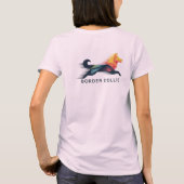 Border collie poligonal en amarillo y azul T-Shirt (Rückseite)